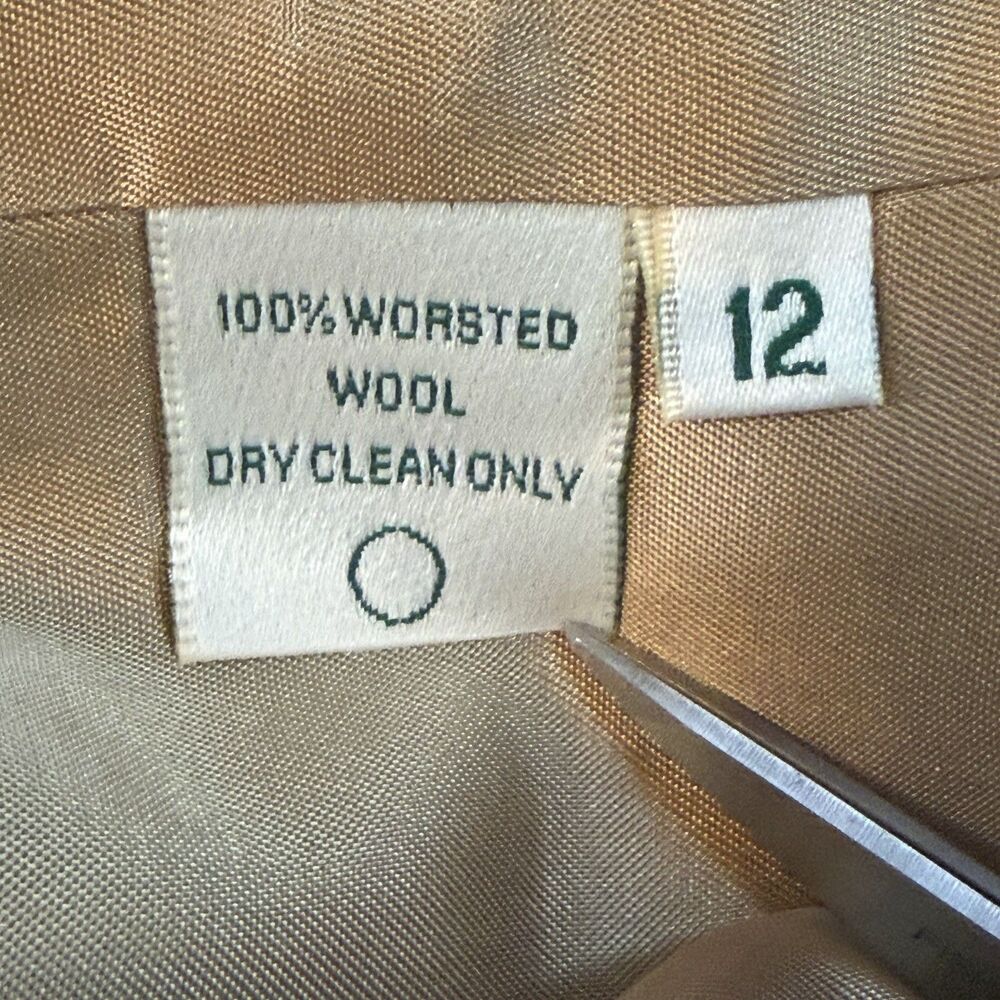 Austin Reed Wool Blazer Petite 12 Camel Made USA - Picture 4 of 14